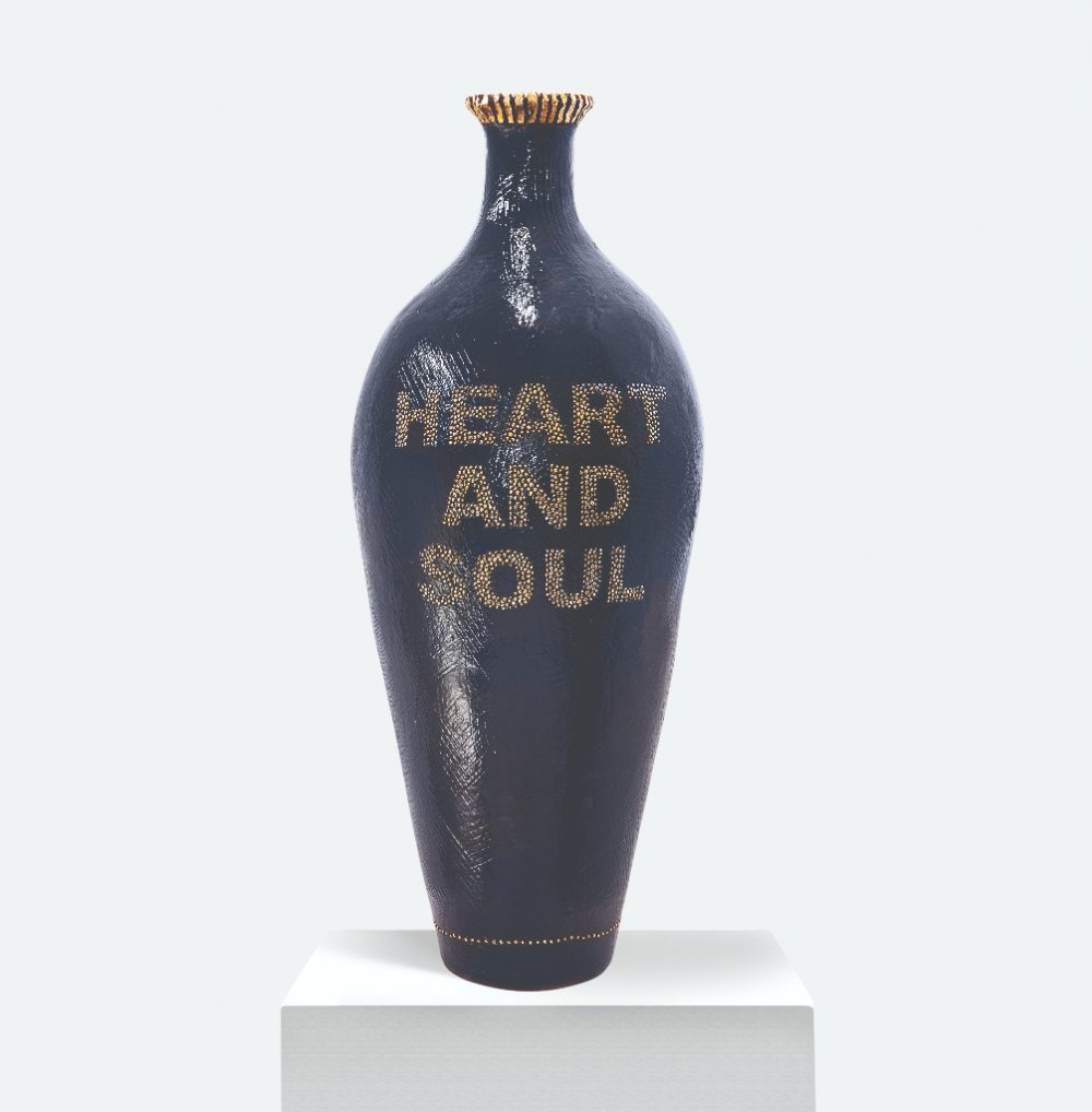 “Heart and Soul” — painted earthenware vessel